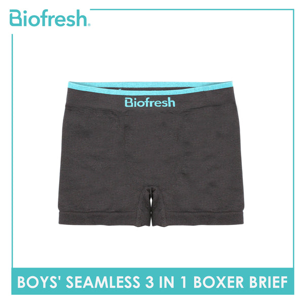 Biofresh Boys' Antimicrobial Seamless Boxer Brief 3 pieces in a pack UCBBG15