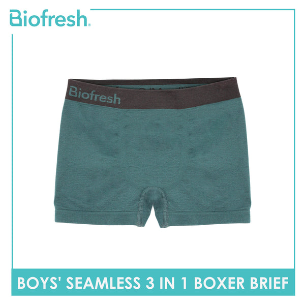 Biofresh Boys' Antimicrobial Seamless Boxer Brief 3 pieces in a pack UCBBG16