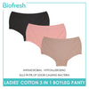 Biofresh Ladies' Antimicrobial Cotton Boyleg Panty 3 pieces in a pack ULPBG13