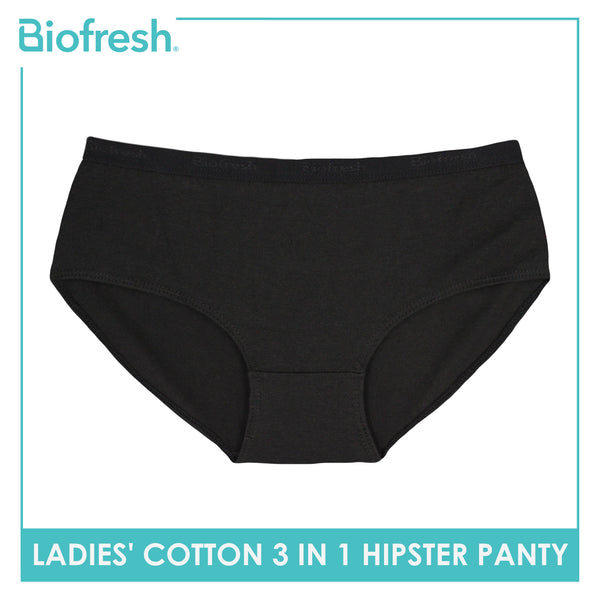 Biofresh Ladies' Antimicrobial Cotton Hipster Panty 3 pieces in a pack ULPHG0401