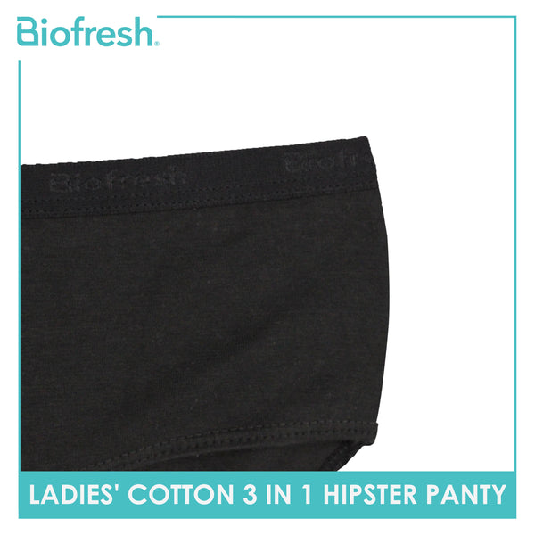 Biofresh Ladies' Antimicrobial Cotton Hipster Panty 3 pieces in a pack ULPHG0401