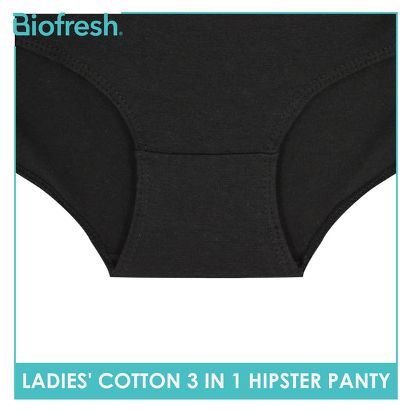 Biofresh Ladies' Antimicrobial Cotton Hipster Panty 3 pieces in a pack ULPHG0401