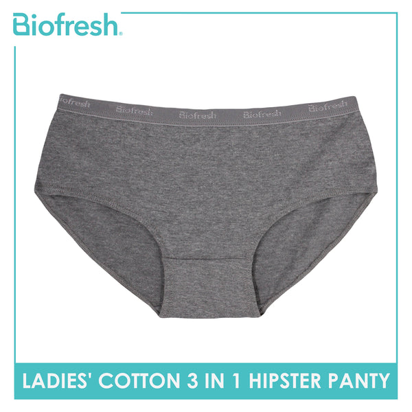 Biofresh Ladies' Antimicrobial Cotton Hipster Panty 3 pieces in a pack ULPHG0401
