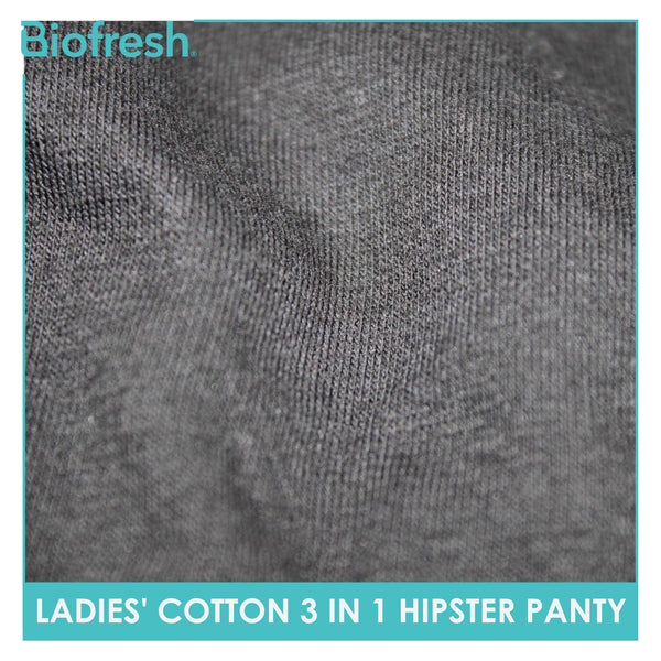 Biofresh Ladies' Antimicrobial Cotton Hipster Panty 3 pieces in a pack ULPHG0401