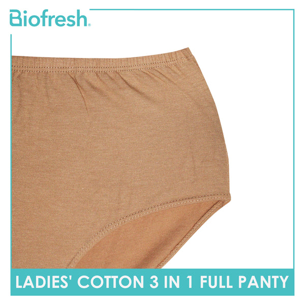 Biofresh Ladies' Antimicrobial Cotton Full Panty 3 pieces in a pack ULPRG1