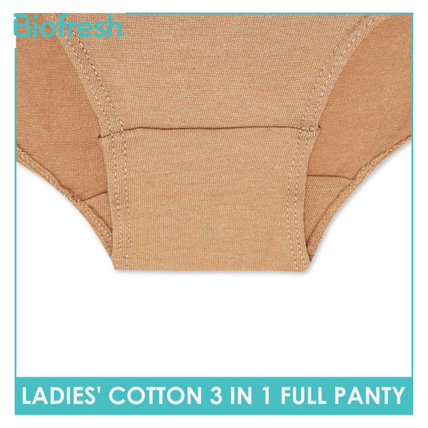Biofresh Ladies' Antimicrobial Cotton Full Panty 3 pieces in a pack ULPRG1
