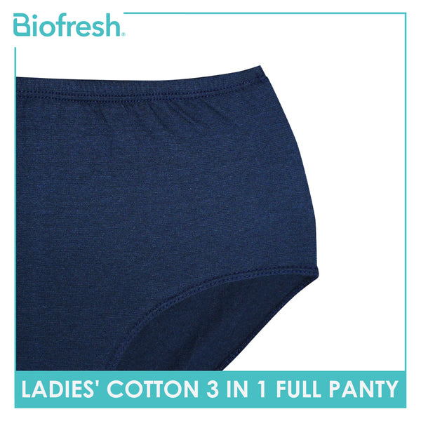 Biofresh Ladies' Antimicrobial Cotton Full Panty 3 pieces in a pack ULPRG1