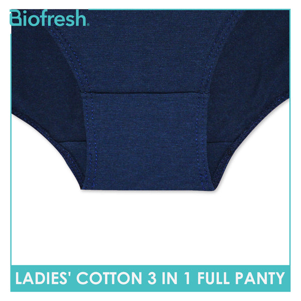 Biofresh Ladies' Antimicrobial Cotton Full Panty 3 pieces in a pack ULPRG1