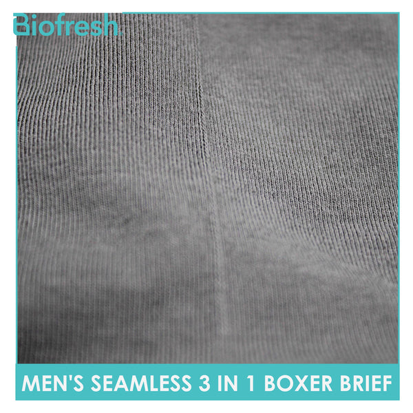 Biofresh Men's Antimicrobial Seamless Boxer Brief 3 pieces in a pack UMBBG23