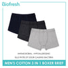 Biofresh Men's Antimicrobial Cotton Boxer Brief 3 pieces in a pack UMBBG2