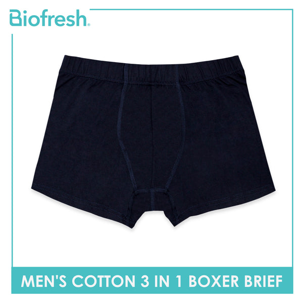 Biofresh Men's Antimicrobial Cotton Boxer Brief 3 pieces in a pack UMBBG2