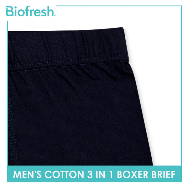 Biofresh Men's Antimicrobial Cotton Boxer Brief 3 pieces in a pack UMBBG2