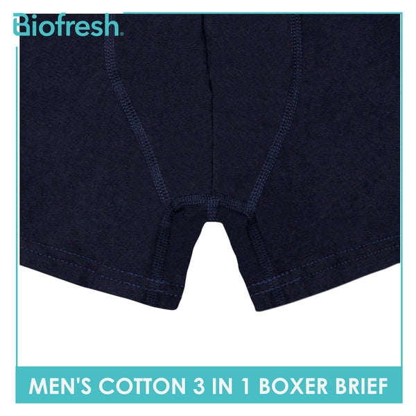 Biofresh Men's Antimicrobial Cotton Boxer Brief 3 pieces in a pack UMBBG2