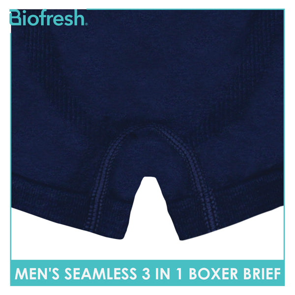 Biofresh Men's Antimicrobial Seamless Boxer Brief 3 pieces in a pack UMBBG6