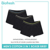 Biofresh Men's Antimicrobial Cotton Boxer Brief 3 pieces in a pack UMBBG9
