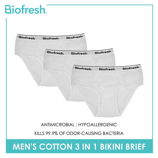 Biofresh Men's Antimicrobial Cotton Bikini Brief 3 pieces in a pack UMBCG9