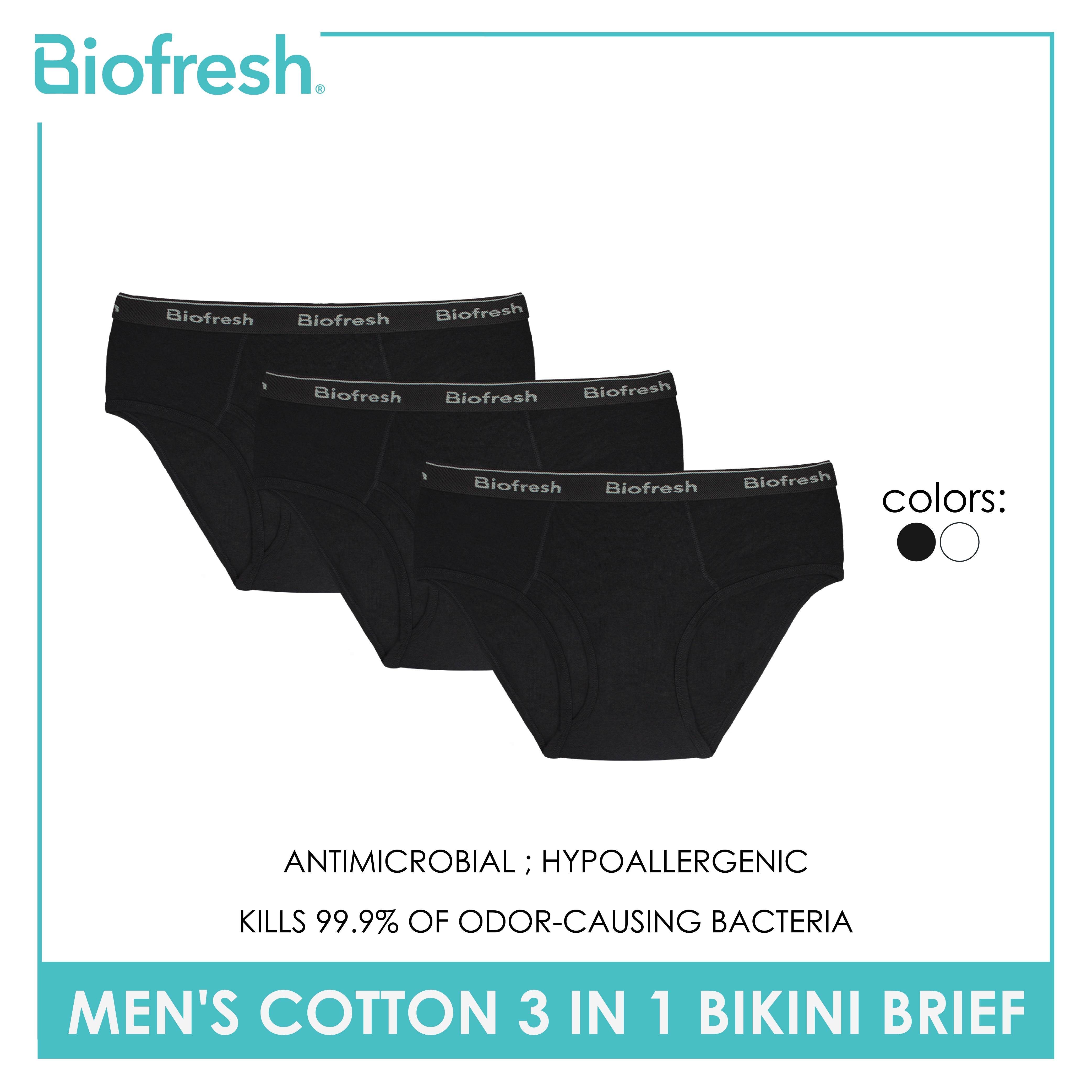 Biofresh Men's Antimicrobial Cotton Bikini Brief 3 pieces in a pack UMBCG9