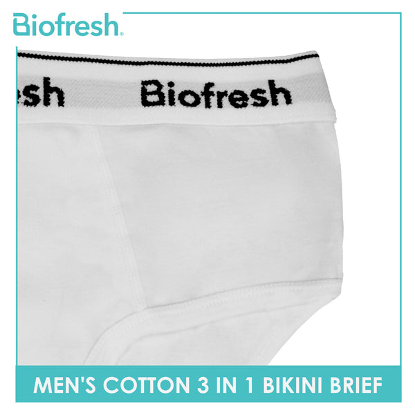 Biofresh Men's Antimicrobial Cotton Bikini Brief 3 pieces in a pack UMBCG9