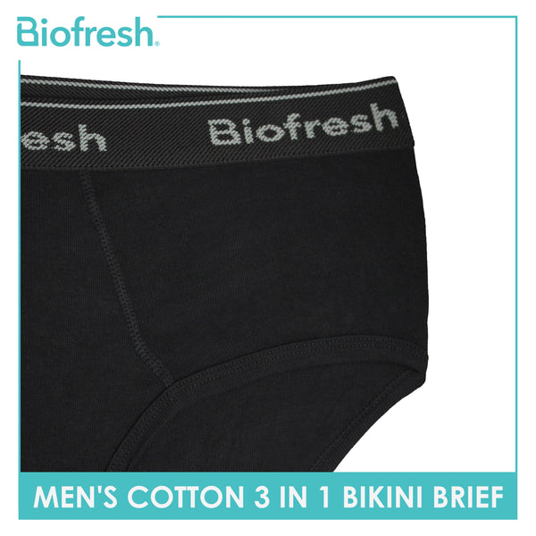 Biofresh Men's Antimicrobial Cotton Bikini Brief 3 pieces in a pack UMBCG9