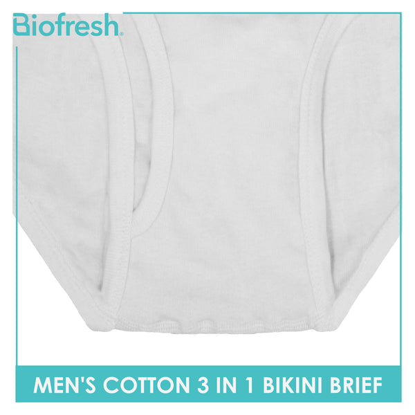 Biofresh Men's Antimicrobial Cotton Bikini Brief 3 pieces in a pack UMBCG9