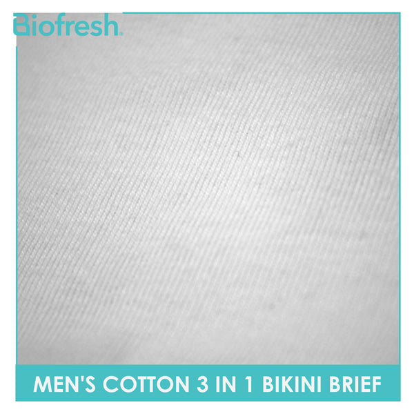 Biofresh Men's Antimicrobial Cotton Bikini Brief 3 pieces in a pack UMBCG9