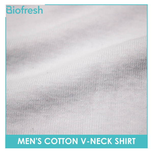 Biofresh Men's Antimicrobial Cotton Classic Regular Fit V-Neck Shirt 1 piece UMSCV1