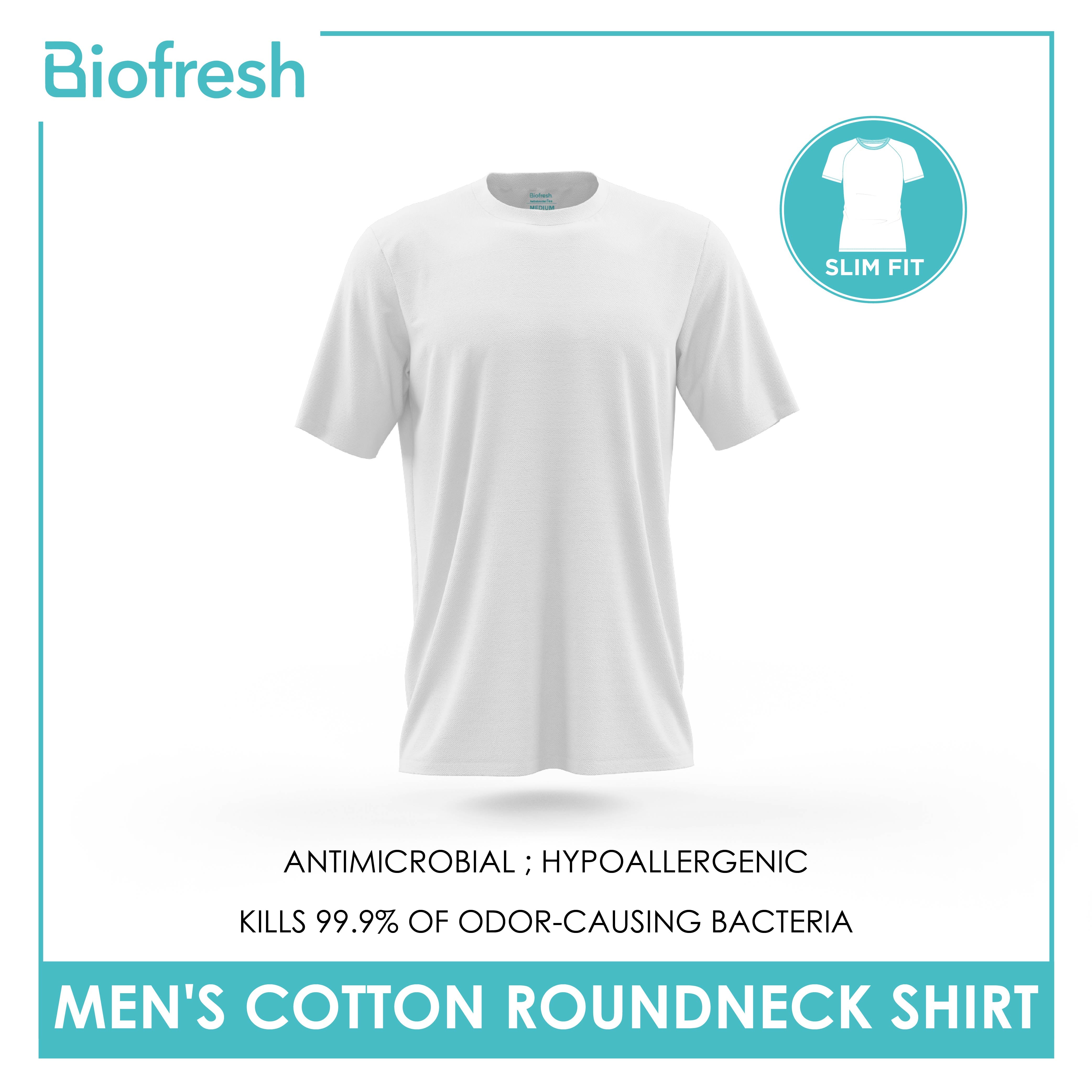Biofresh Men's Antimicrobial Cotton Premium Slim Fit Roundneck Shirt 1 piece UMSPR1