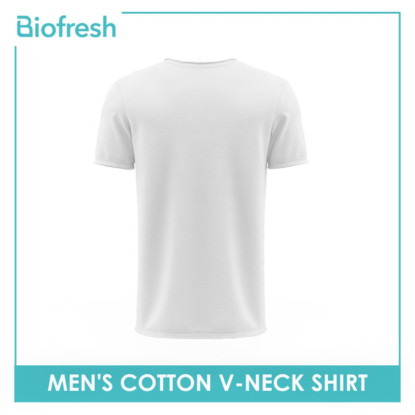 Biofresh Men's Antimicrobial Cotton Premium Slim Fit V-Neck Shirt 1 piece UMSPV1