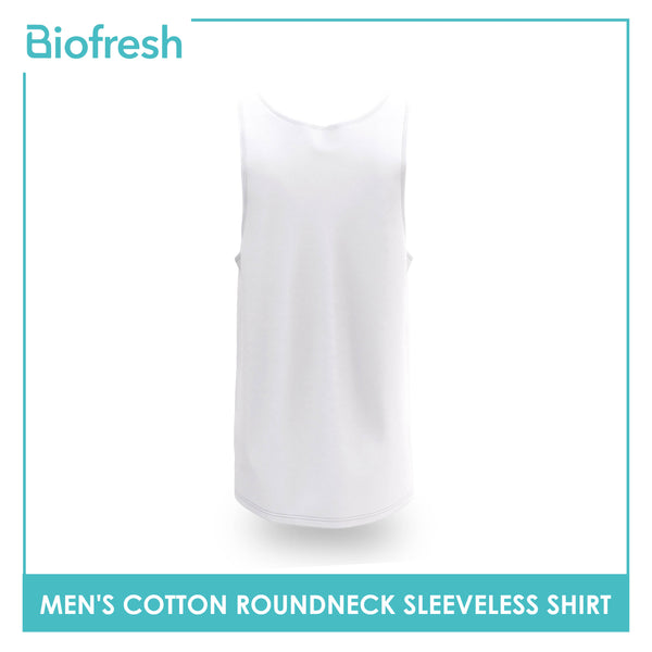 Biofresh Men's Antimicrobial Cotton Classic Regular Fit Roundneck Sleeveless Shirt 1 piece UMSSC1