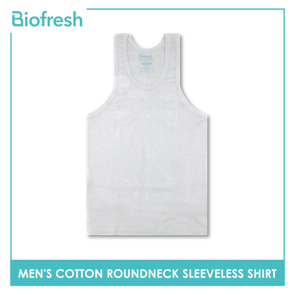 Biofresh Men's Antimicrobial Cotton Premium Slim Fit Roundneck Sleeveless Shirt 1 piece UMSSP1