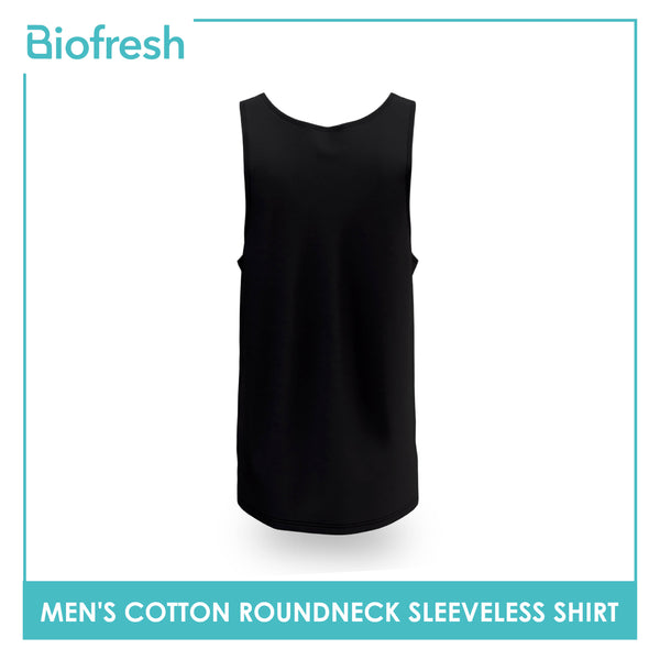 Biofresh Men's Antimicrobial Cotton Premium Slim Fit Roundneck Sleeveless Shirt 1 piece UMSSP1