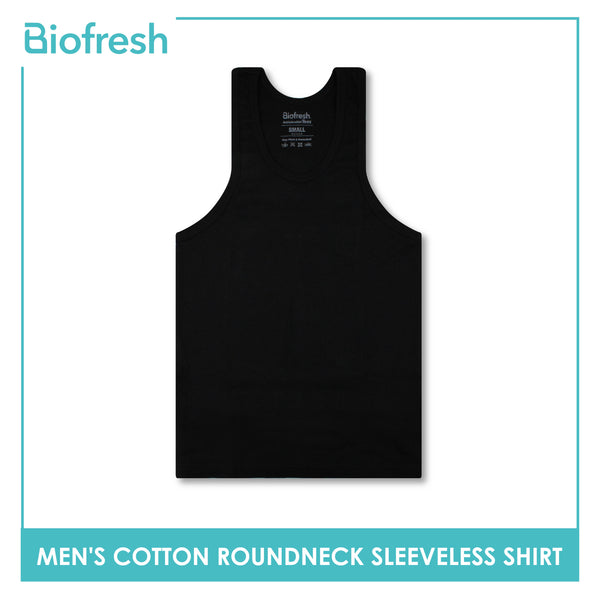 Biofresh Men's Antimicrobial Cotton Premium Slim Fit Roundneck Sleeveless Shirt 1 piece UMSSP1
