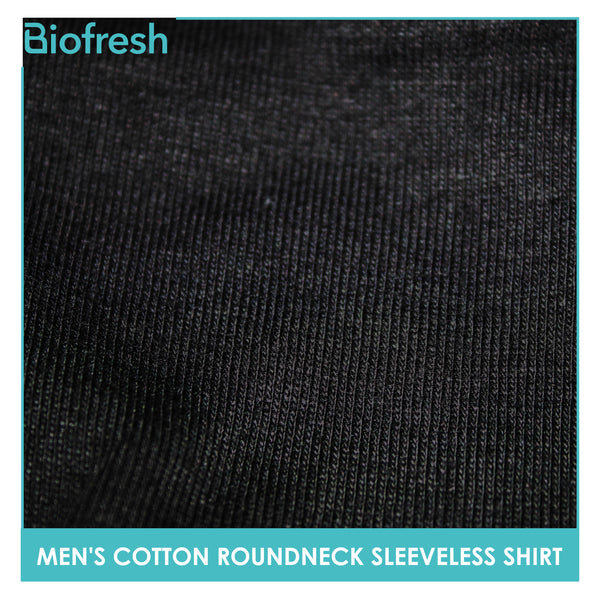 Biofresh Men's Antimicrobial Cotton Premium Slim Fit Roundneck Sleeveless Shirt 1 piece UMSSP1