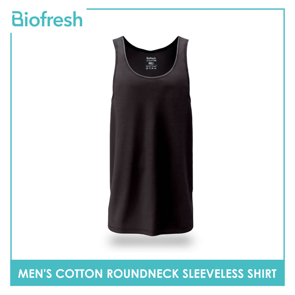 Biofresh Men's Antimicrobial Cotton Premium Slim Fit Roundneck Sleeveless Shirt 1 piece UMSSP1