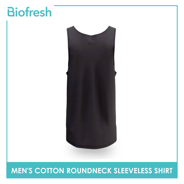 Biofresh Men's Antimicrobial Cotton Premium Slim Fit Roundneck Sleeveless Shirt 1 piece UMSSP1