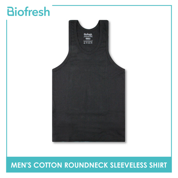 Biofresh Men's Antimicrobial Cotton Premium Slim Fit Roundneck Sleeveless Shirt 1 piece UMSSP1