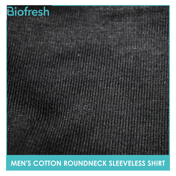Biofresh Men's Antimicrobial Cotton Premium Slim Fit Roundneck Sleeveless Shirt 1 piece UMSSP1