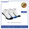 Microban Boys' Cotton Thick Sports Ankle Socks 3 pairs in a pack VBSKG9