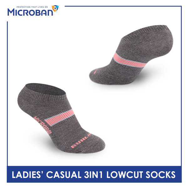 Microban Ladies’ Cotton Lite Thin Casual Low Cut Socks 3 pairs in a pack VLCKG14