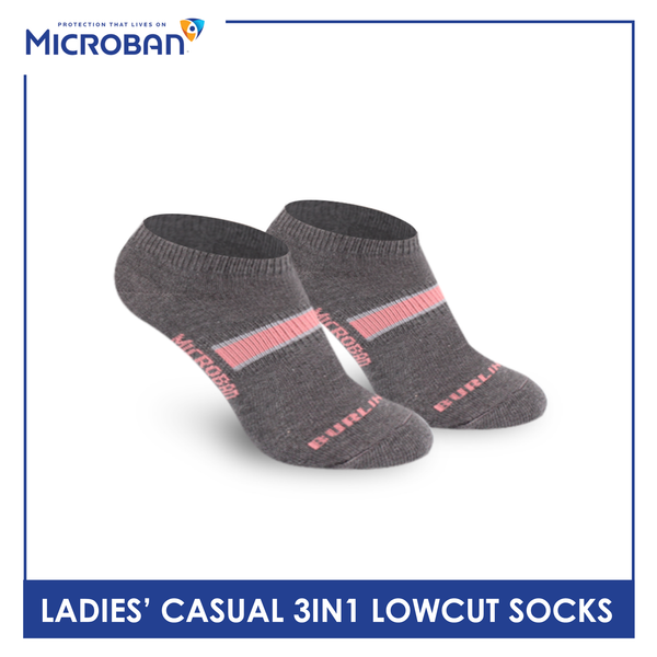 Microban Ladies’ Cotton Lite Thin Casual Low Cut Socks 3 pairs in a pack VLCKG14