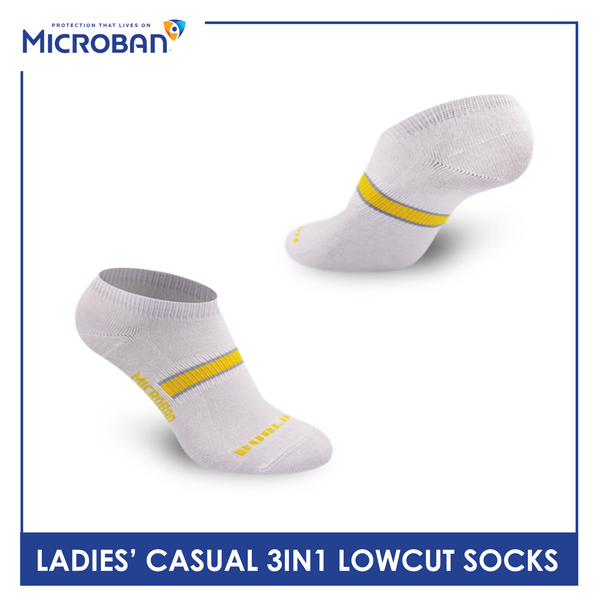 Microban Ladies’ Cotton Lite Thin Casual Low Cut Socks 3 pairs in a pack VLCKG14