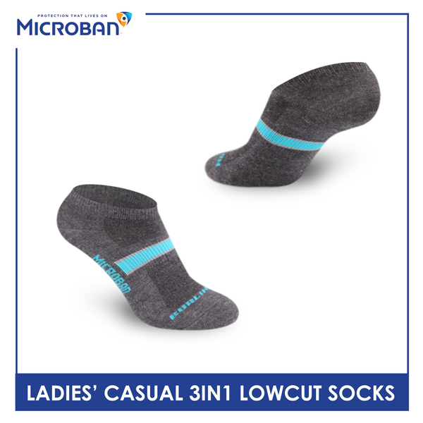 Microban Ladies’ Cotton Lite Thin Casual Low Cut Socks 3 pairs in a pack VLCKG14