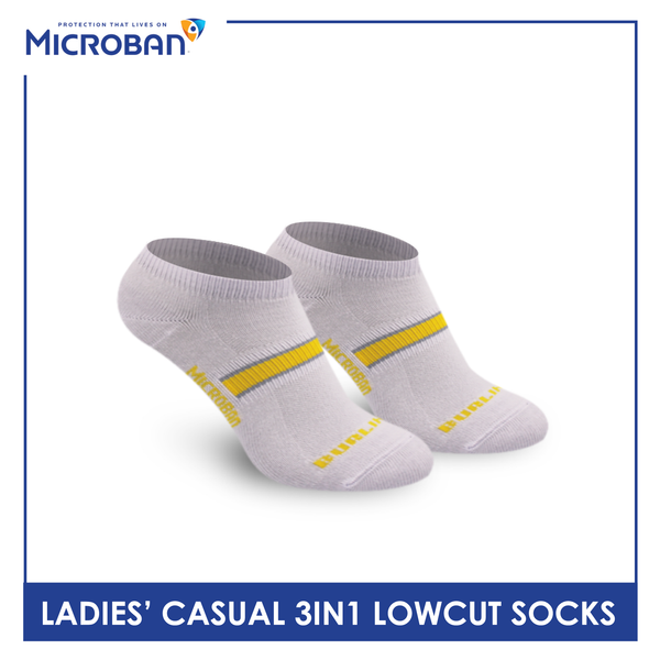 Microban Ladies’ Cotton Lite Thin Casual Low Cut Socks 3 pairs in a pack VLCKG14