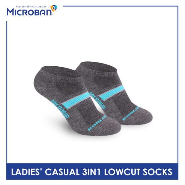 Microban Ladies’ Cotton Lite Thin Casual Low Cut Socks 3 pairs in a pack VLCKG14