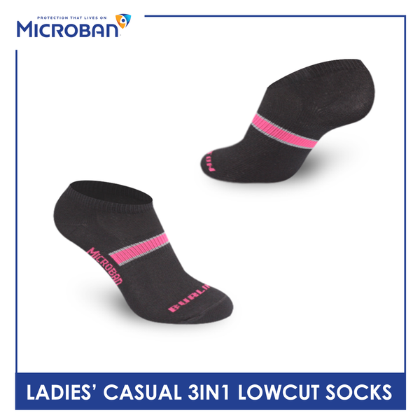 Microban Ladies’ Cotton Lite Thin Casual Low Cut Socks 3 pairs in a pack VLCKG14