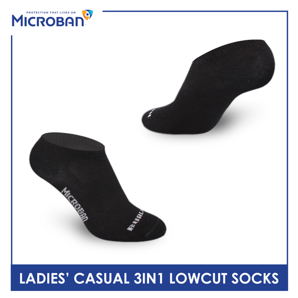 Microban Ladies’ Cotton Lite Thin Casual Low Cut Socks 3 pairs in a pack VLCKG16