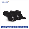 Microban Ladies’ Cotton Lite Thin Casual Low Cut Socks 3 pairs in a pack VLCKG16