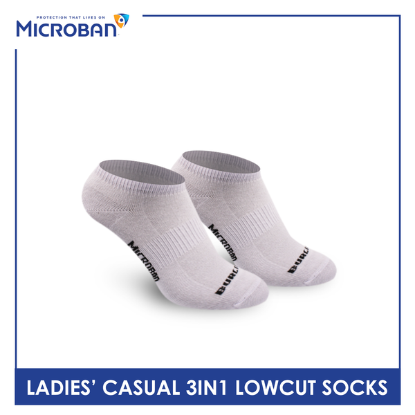 Microban Ladies’ Cotton Lite Thin Casual Low Cut Socks 3 pairs in a pack VLCKG16