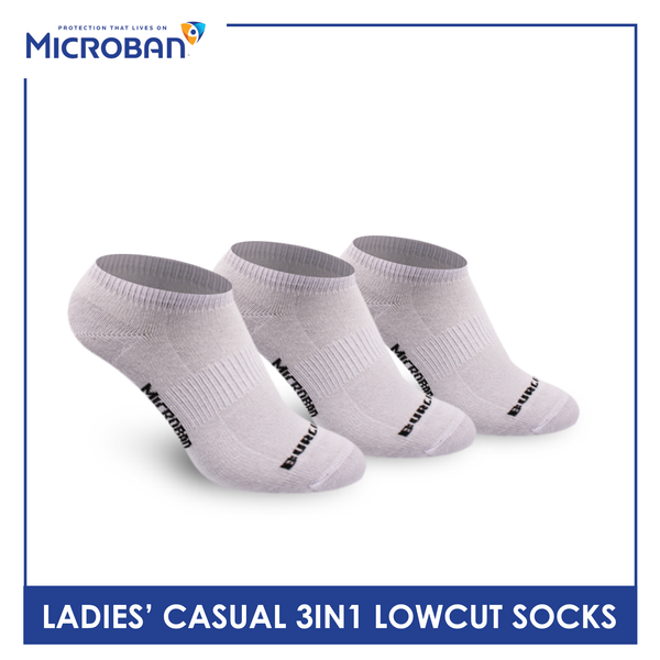 Microban Ladies’ Cotton Lite Thin Casual Low Cut Socks 3 pairs in a pack VLCKG16