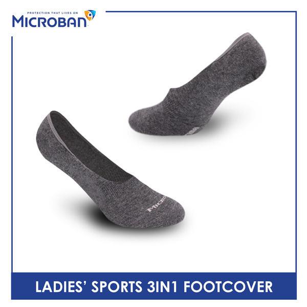Microban Ladies' Cotton Thick Sports Foot Cover 3 pairs in a pack VLSFG5